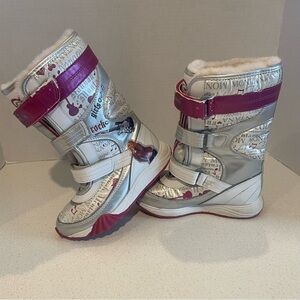 Rare VTG Disney Hanna Montana Femme 2K Mcbling Era Toddler Girl Snow Boots Sz 12